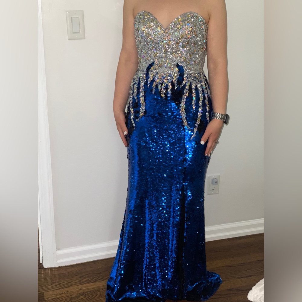 Strapless sequin dress size 2